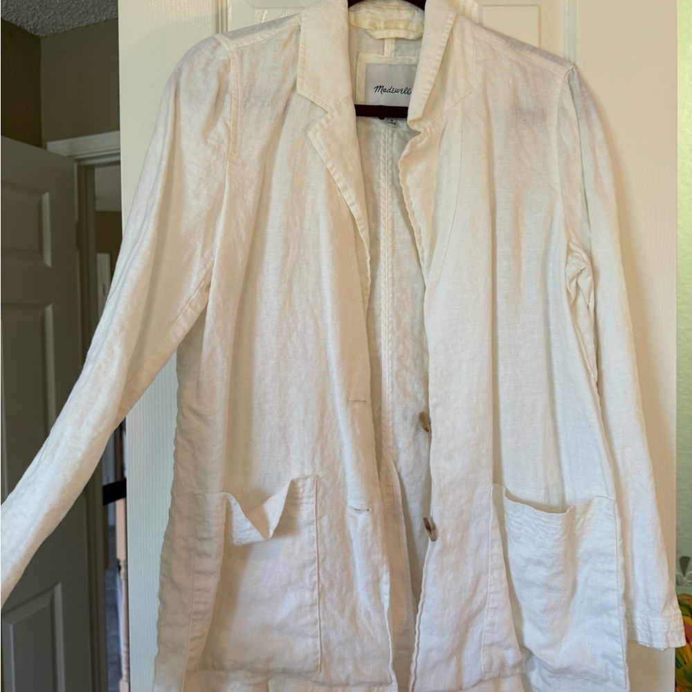 Madewell Off-White Linen Jacket